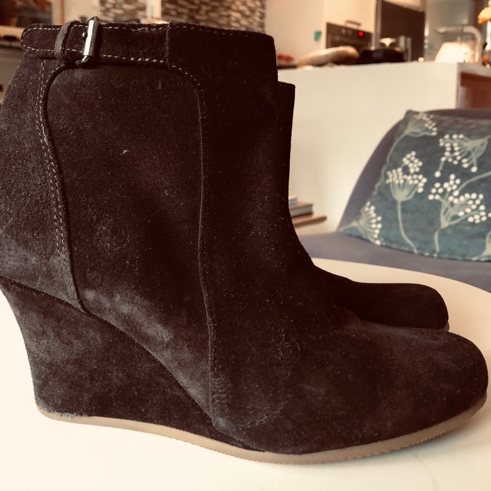 Lanvin suede wedge boots 36.5